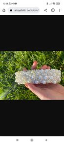 Dog Collar and Leash - Handmade - Pearl - Wedding - Brand New