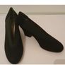 Cefalu Brumabe Black Suede Leather Court Shoes EU35 UK2 Block Heel BNIB  CAN POST Image 2