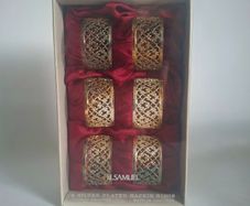 H. Samuel Silver-Plated Filigree Napkin Rings