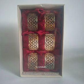 H. Samuel Silver-Plated Filigree Napkin Rings