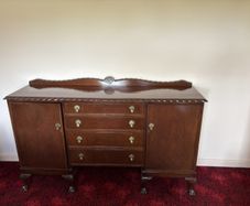 Vintage mahogany sideboard with drawers and cupboards