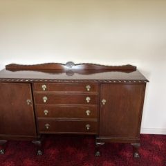 Vintage mahogany sideboard with drawers and cupboards