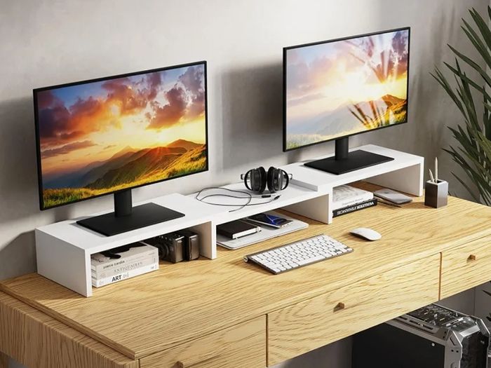 Dual Monitor Stand Riser