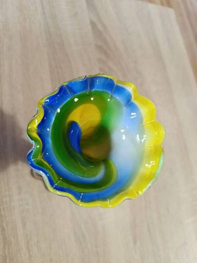 Vintage Art Glass Vase 19cm 380g