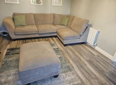 Large fabric corner sofa set