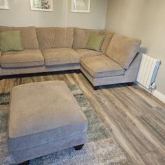 Large fabric corner sofa set