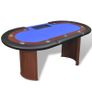 10-Player Poker Table with Dealer Area and Chip Tray Blue Image 5