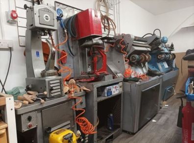 Shoe repair machinery