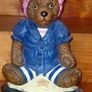 Vintage Wright Studios Cast Iron Teddy Doorstop Image 5
