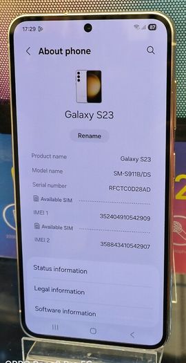 Samsung S23 128GB Dual Sim Unlocked Like New