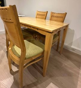 Solid Wood Dining Table and Chairs