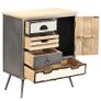 Sideboard Solid Mango Wood and Steel 65x33x76 cm Image 9