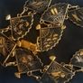 Vintage Japanese Damascene 24k gold inlay fan panel bracelet Image 3