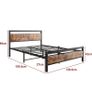 Double Bed Frame with Wooden Headboard Image 7