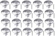 30Pcs Kitchen Door Knobs Chrome Cupboard Knobs Silver Cupboard Handles Brushed Steel Cabinet Knobs Mushroom Drawer Knobs Round Pull Handles Cupboard Handles Door Handle Knobs for Furniture Wardrobes