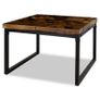 Coffee Table Teak Resin 60x60x40 cm Black and Brown Image 3