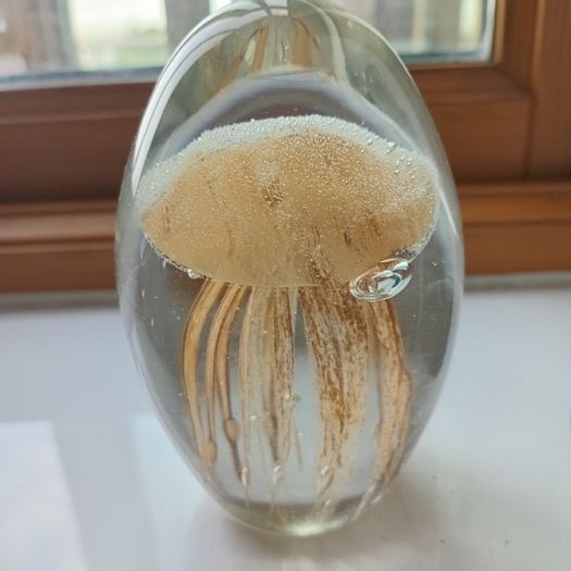 3 Retro Hand Blown Glass Maritime Paperweights