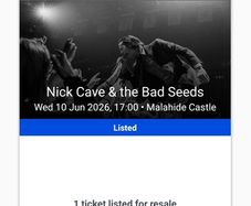 Nick Cave Tickets VIP