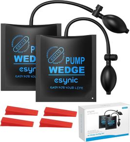 Air Wedge Up Bag, eSynic Popular 2pcs Air Wedge Pump Wedge Up Bags Wedge Pump Tools Car Air Wedge Pump Kits for Door Window Installation and Car Repair with 4 Plastic Wedges