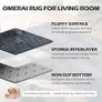 MULTIPLE SIZES/COLOURS AVAILABLE Grey Rug Living Room Rug Large Anti Slip Rug Fluffy Rugs Faux Fur Rug Velvet Thick Rug Plush Shaggy Area Rugs Super Soft Floor Mat for Bedroom Kids Rooms Decor (Grey, 120x180cm) Image 4