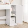 dressing table with mirror, storage compartment, 1 drawer, 2 shelves, white Image 3