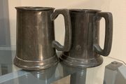 Pair of vintage Pewter Tankards