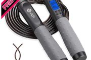 Skipping Rope Adult Fitness, Digital Speed Jump Rope with Counter [Ropeless for Indoor Use] for Women Men and Kids (FREE SHIPPING)