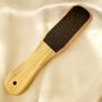 Large Wooden Pedicure Double Sided Hard Foot File Image 2