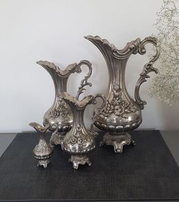 4 Vintage Made in Italy  Pithers Set Vases with Handle