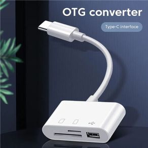 USB C SD Card Reader, USB C to Micro SD TF Memory Card Reader, 3-in-1 USB Camera Card Reader Adapter