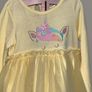 Baby Girls Yellow Long Sleeved Unicorn Tutu Dress Image 6