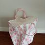 Large pink floral laundry bag Image 6