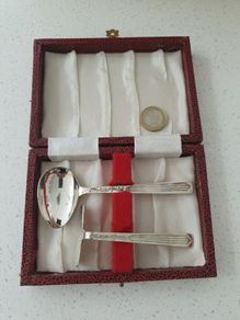 Vintage Silver EPNS Boxed Baby Spoon Set