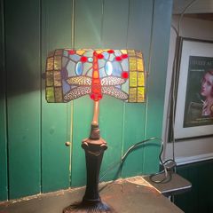 Tiffany style bankers dragon fly lamp