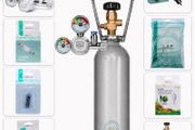 Professional CO2 Set for Planted Aquariums with Full 8L Cylinder + Solenoid Valve