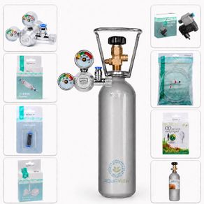 Professional CO2 Set for Planted Aquariums with Full 2L Cylinder + Solenoid Valve