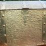 Vintage Brass Embossed Metal Interior Chest 15" x 10" H-12" Image 3