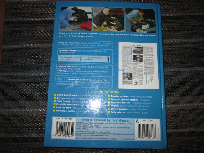 Opel / Vauxhall / Astra & Zafira Haynes Manual