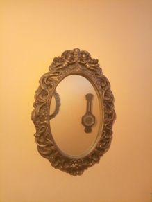 Vintage oval mirrors pair