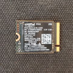 Crucial P310 2TB Nvme SSD M.2 2230
