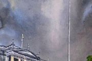 dublin city   Stiletto in the ghetto watercolour