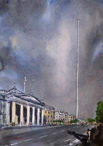 dublin city   Stiletto in the ghetto watercolour