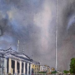 dublin city   Stiletto in the ghetto watercolour