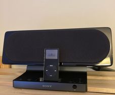 iPod nano apple and Sony speaker