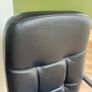 Black leather office chair Image 3