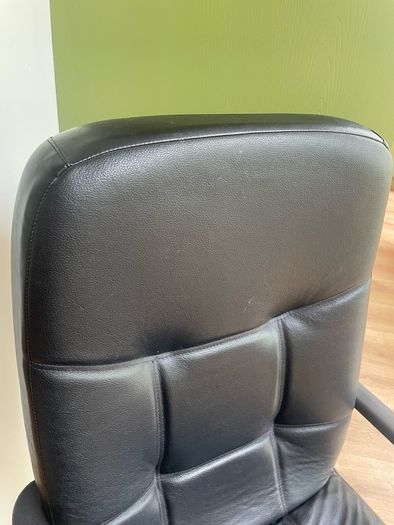 Black leather office chair