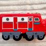 2010 Learning Curve Chuggington Remote Control Train No Remote NOT Working Red Train approx. 22 cm. Used Please see photos Image 5
