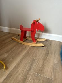 Kids wooden rocking horse
