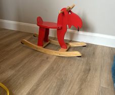 Kids wooden rocking horse