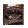 Men's Leather & Metal Alloy Bracelet - great gift Image 3